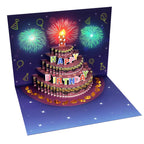 Tarjeta de cumpleaños pop-up con luz y sonido