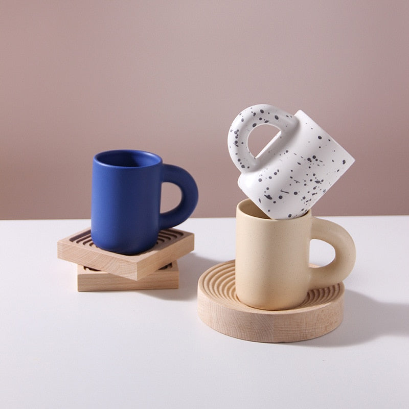 Taza Athenea – Taza de porcelana de lujo con diseño geométrico