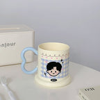 Taza de café con asa de corazón