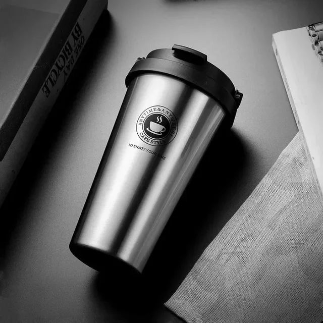 Taza térmica de acero inoxidable 500 ml con tapa deslizante