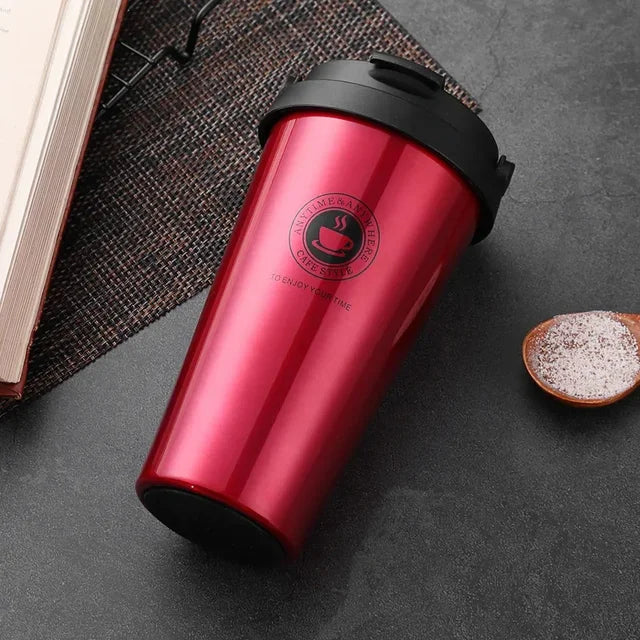 Taza térmica de acero inoxidable 500 ml con tapa deslizante
