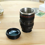 Taza térmica con diseño de objetivo de cámara