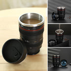 Taza térmica con diseño de objetivo de cámara