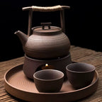 TEAGLOW – Tetera de cerámica con calentador para un servicio acogedor