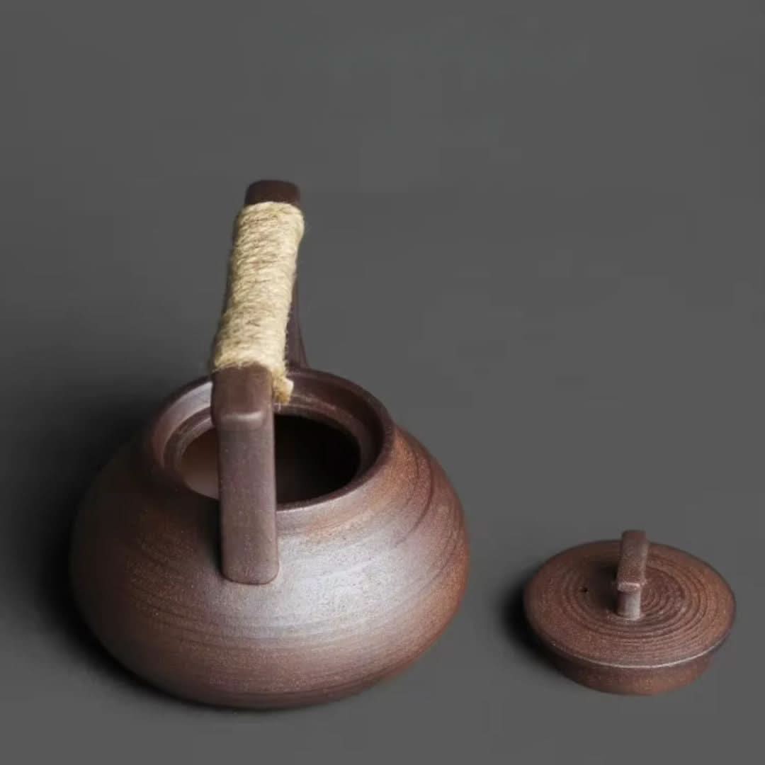 TEAGLOW – Tetera de cerámica con calentador para un servicio acogedor