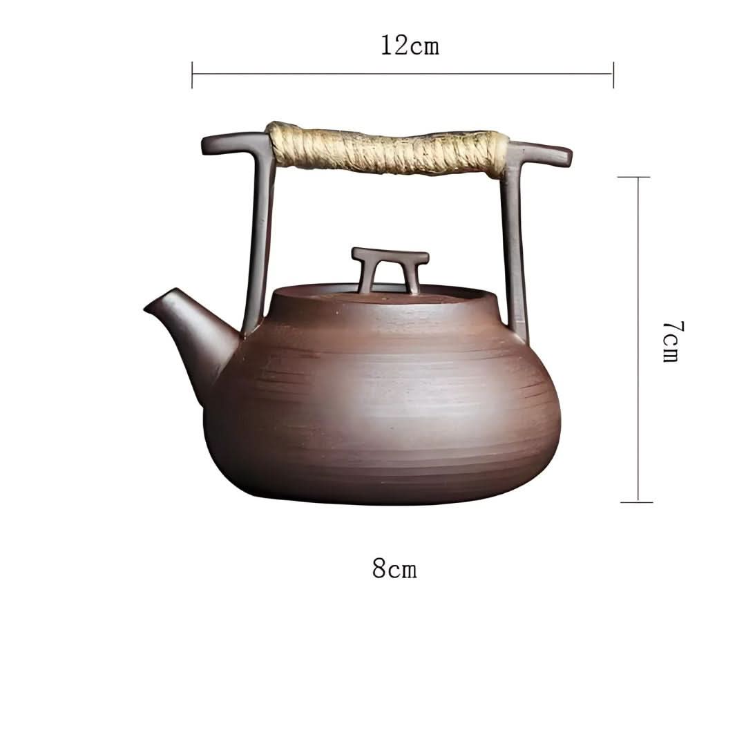 TEAGLOW – Tetera de cerámica con calentador para un servicio acogedor