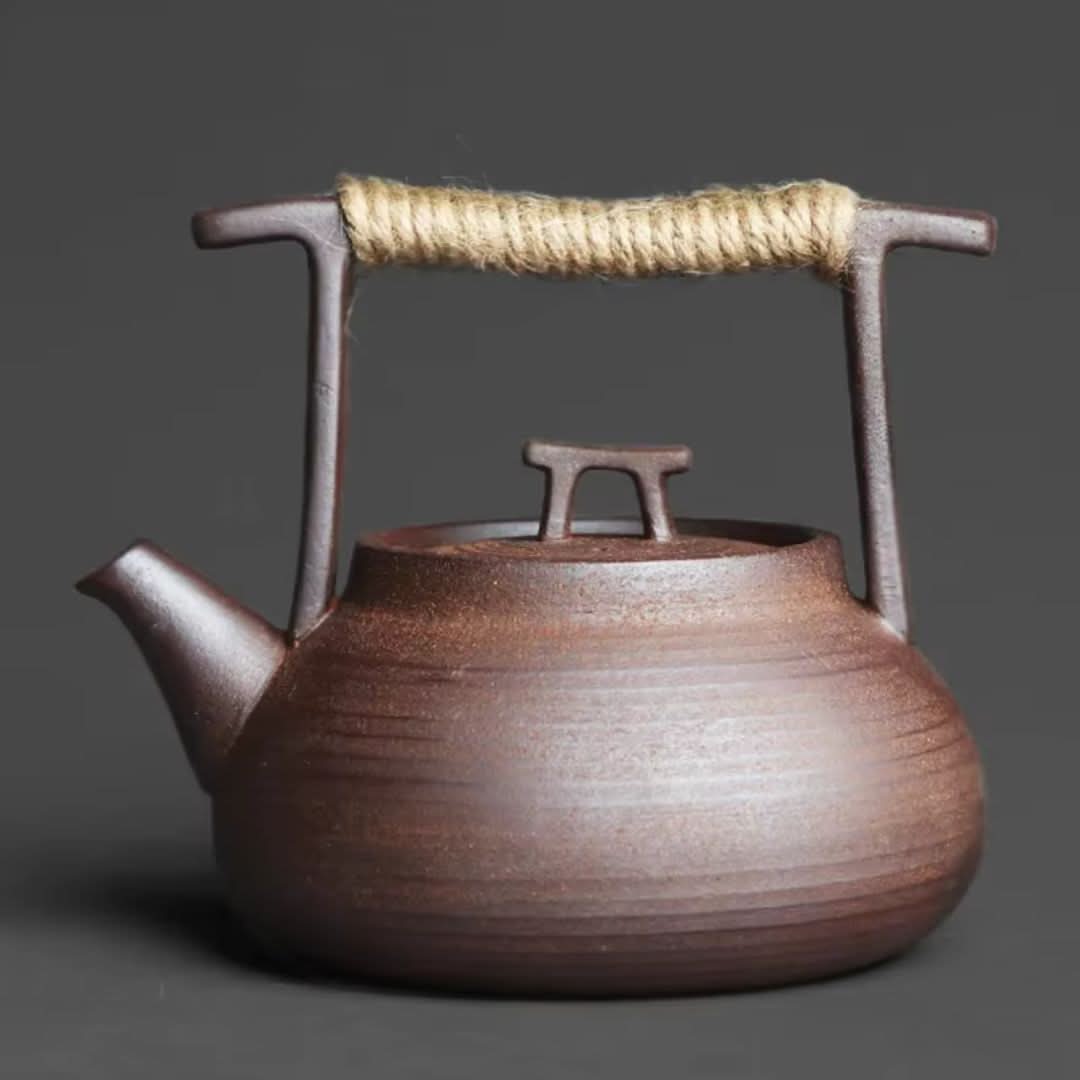 TEAGLOW – Tetera de cerámica con calentador para un servicio acogedor