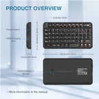 Teclado inalámbrico 2 en 1 Air Keyboard