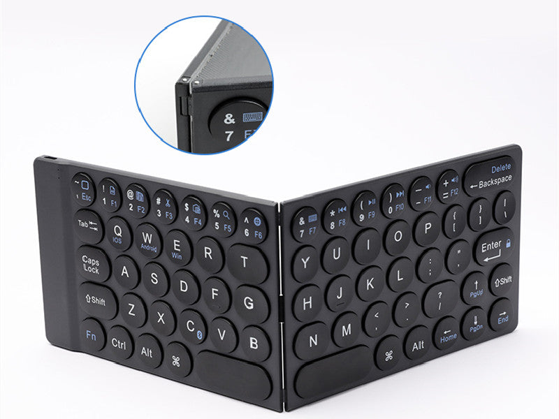 Teclado plegable portátil ultraligero para viajes, oficina y hogar