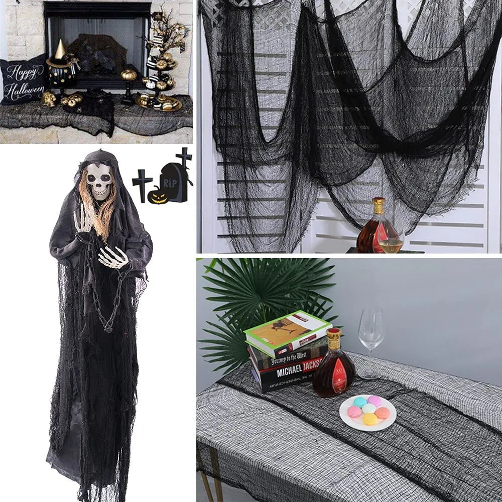 Tela de araña terrorífica para decoración de Halloween