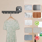 Tendedero plegable de pared con ventosas