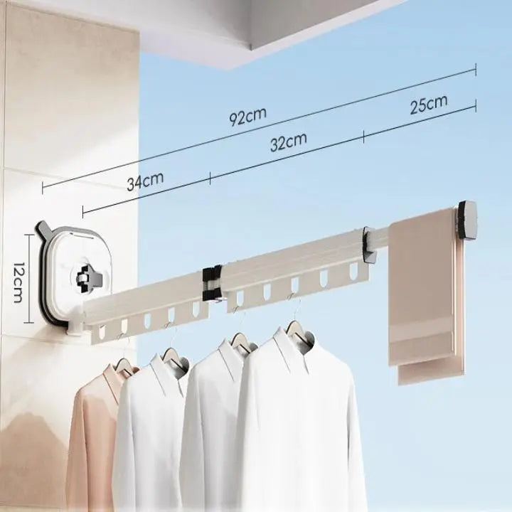 Tendedero plegable de pared con ventosas