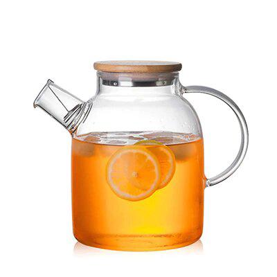Tetera de vidrio borosilicato transparente resistente al calor