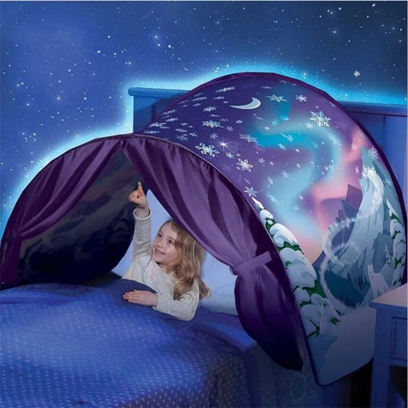 Tienda de campaña para cama infantil WonderTent – Refugio mágico con diseños temáticos