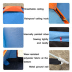 Tienda de campaña automática impermeable para 3-4 personas con protección solar