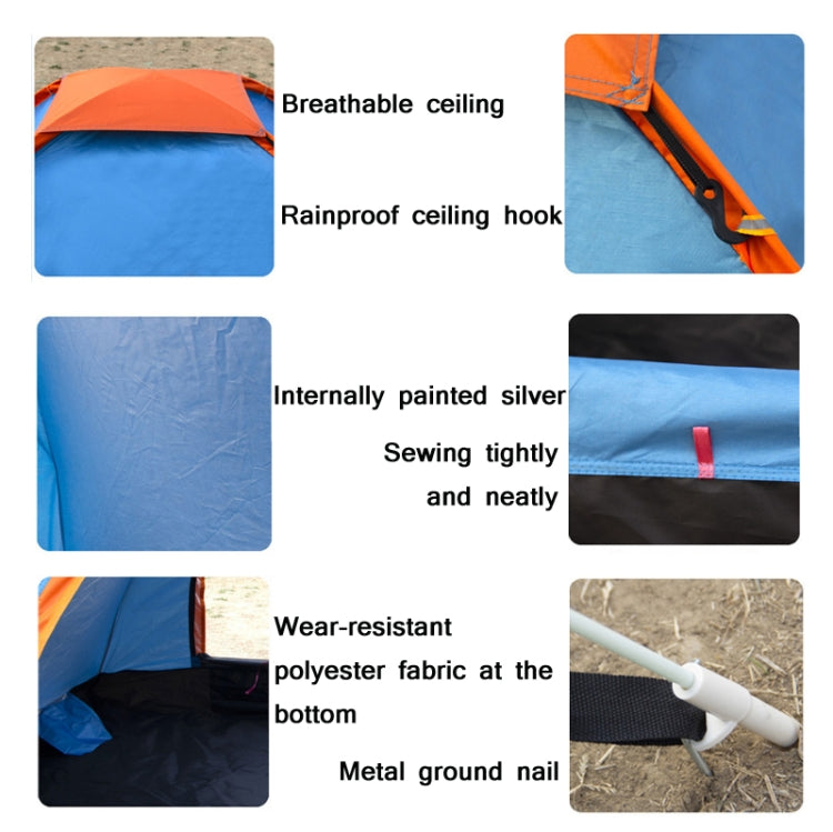 Tienda de campaña automática impermeable para 3-4 personas con protección solar
