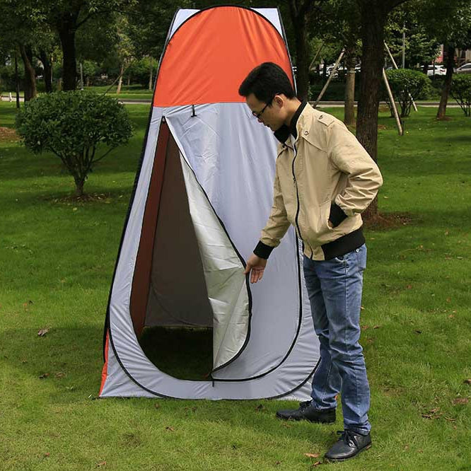 Tienda de campaña para cambiarse con ventana, individual, 190 × 120 × 120 cm