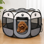 Tienda de campaña plegable de malla para mascotas (puertas con cremallera)