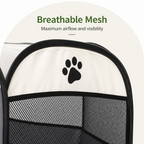 Tienda de campaña plegable de malla para mascotas (puertas con cremallera)