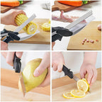 Tijeras de cocina 2 en 1 con tabla integrada