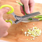 Tijeras de cocina con 5 hojas para hierbas aromáticas