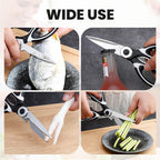 Tijeras de cocina multiusos de acero inoxidable