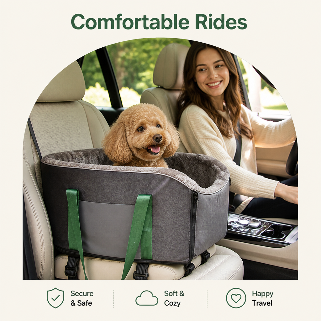 Transportín de viaje con nido acolchado y poliéster resistente