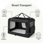 Transportín plegable para perros con estructura de acero (esterilla extraíble)