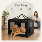 Transportín plegable para perros con estructura de acero (esterilla extraíble)