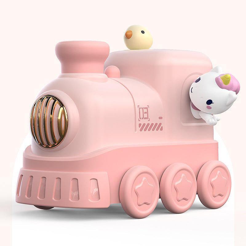 Tren animado interactivo con sonidos y movimiento