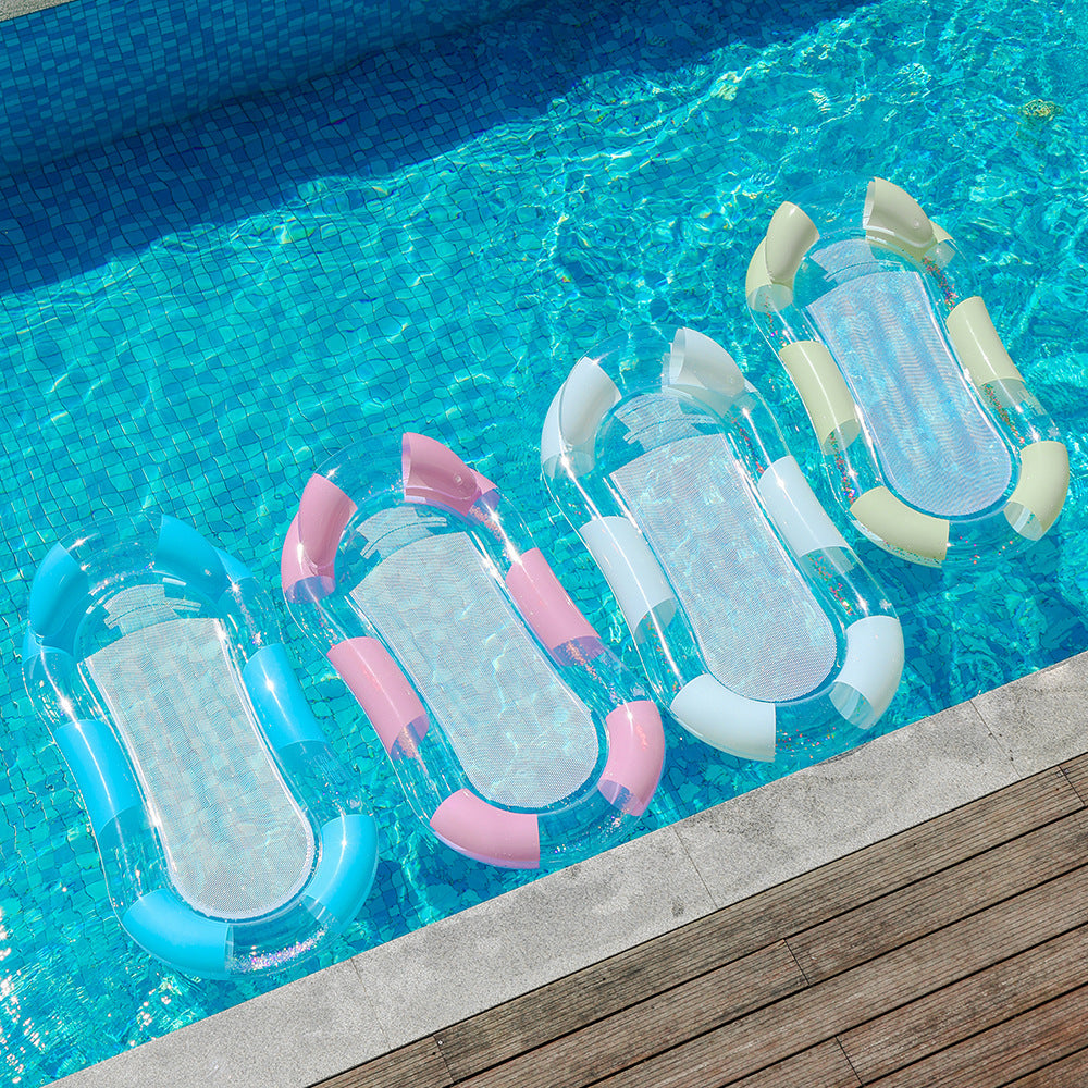 Tumbona hinchable de malla para piscina y playa