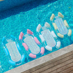 Tumbona hinchable de malla para piscina y playa