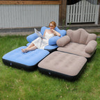 Tumbona hinchable de relax con soporte ergonómico para cuello y espalda
