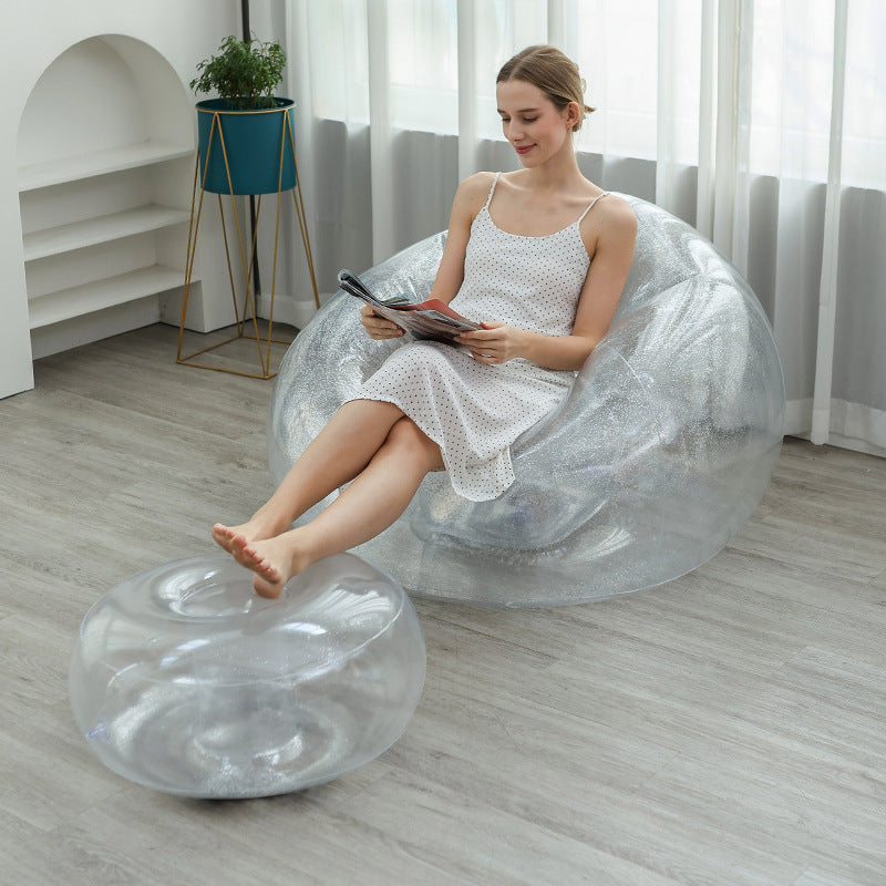 Tumbona hinchable relax con reposapiés para mujer