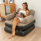Tumbona hinchable relax con reposapiés para mujer