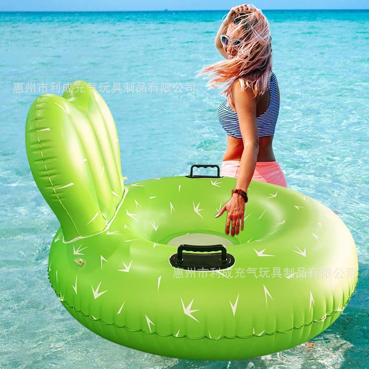 Tumbona hinchable unisex con respaldo confortable