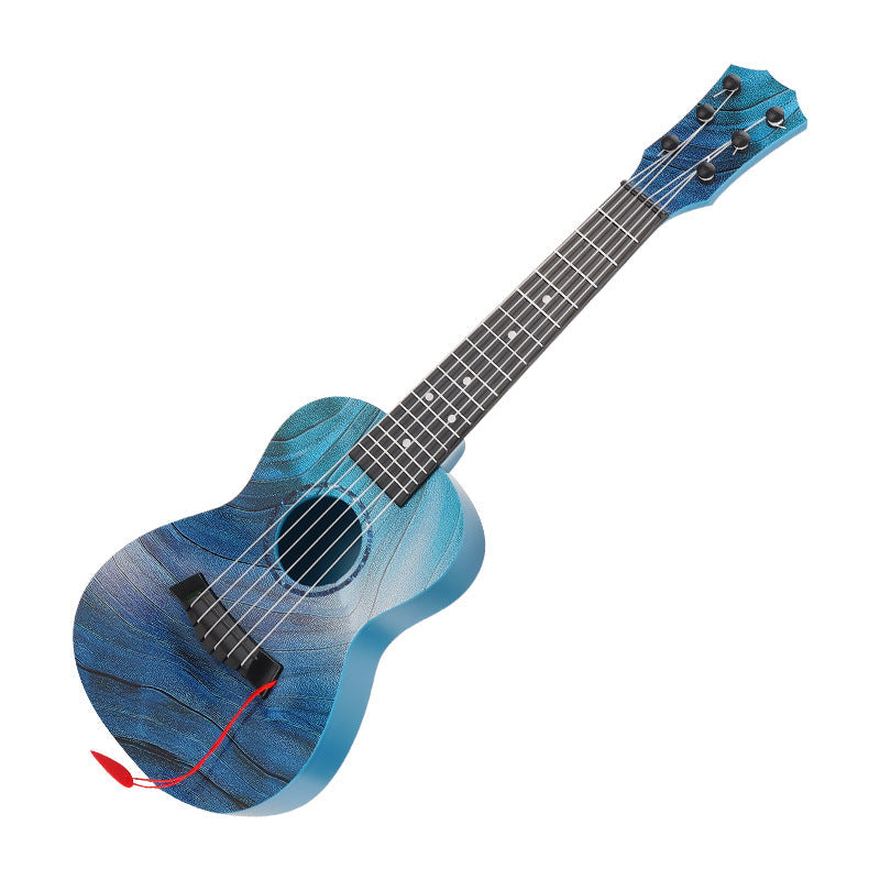Ukelele artístico con diseño de olas