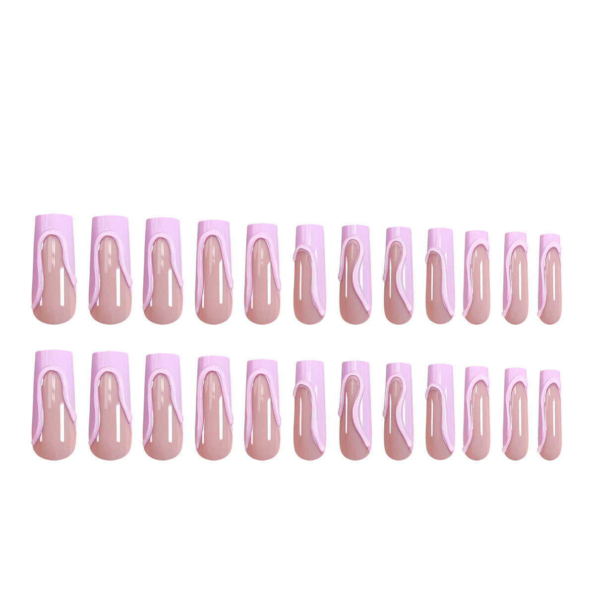 Uñas de gel artísticas con acentos de color