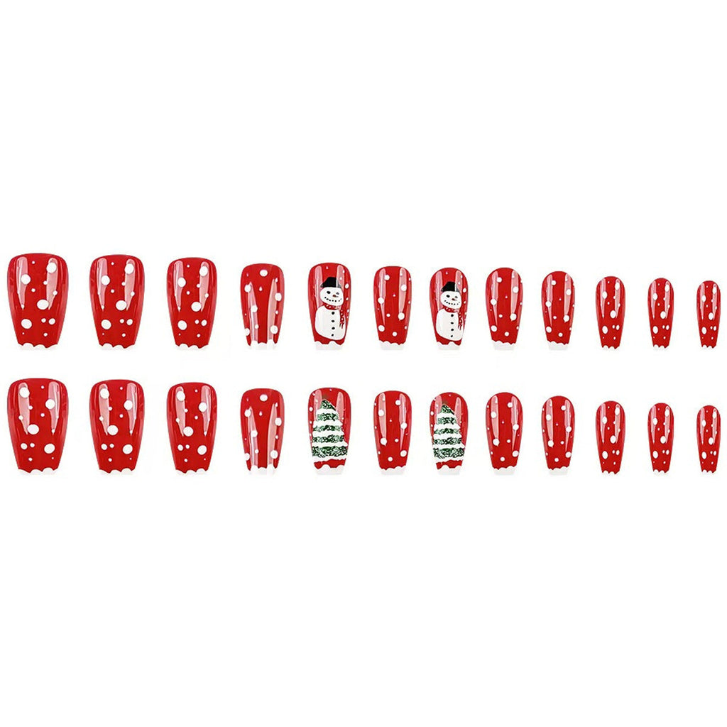 Uñas postizas de diseño navideño