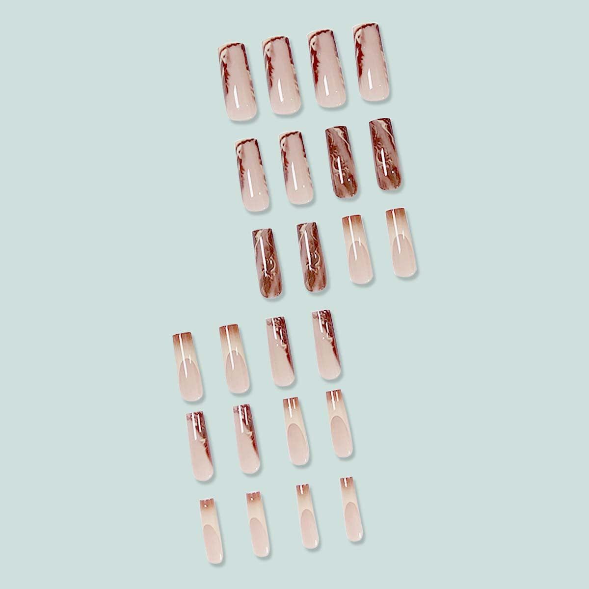 Uñas postizas de gel artísticas y elegantes