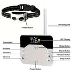 Valla invisible inalámbrica para perros y collar de adiestramiento - IP65 resistente al agua - Alcance de 300 m - Recarg