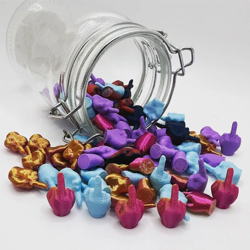Vaso con dedos corazón