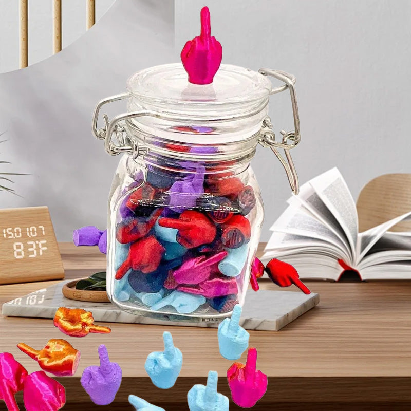 Vaso con dedos corazón