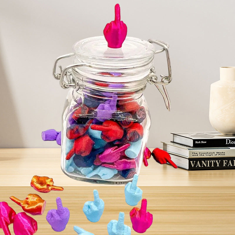 Vaso con dedos corazón