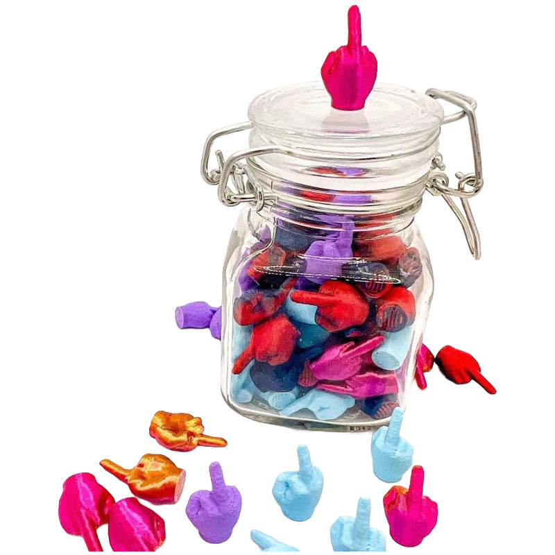 Vaso con dedos corazón