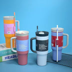 Vaso con pajita reutilizable