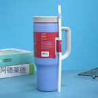 Vaso con pajita reutilizable