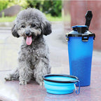 Vaso de viaje 2 en 1 con comedero para mascotas