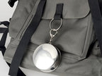 Vaso plegable telescópico de acero inoxidable con mosquetón