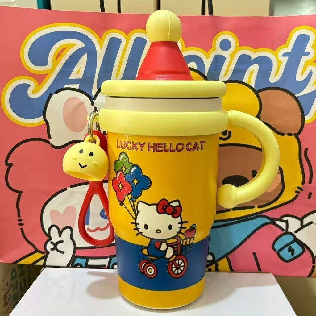 Vaso térmico con diseño de gato adorable para mujer